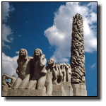 Monumental statues in the Vigeland Sculpture Park